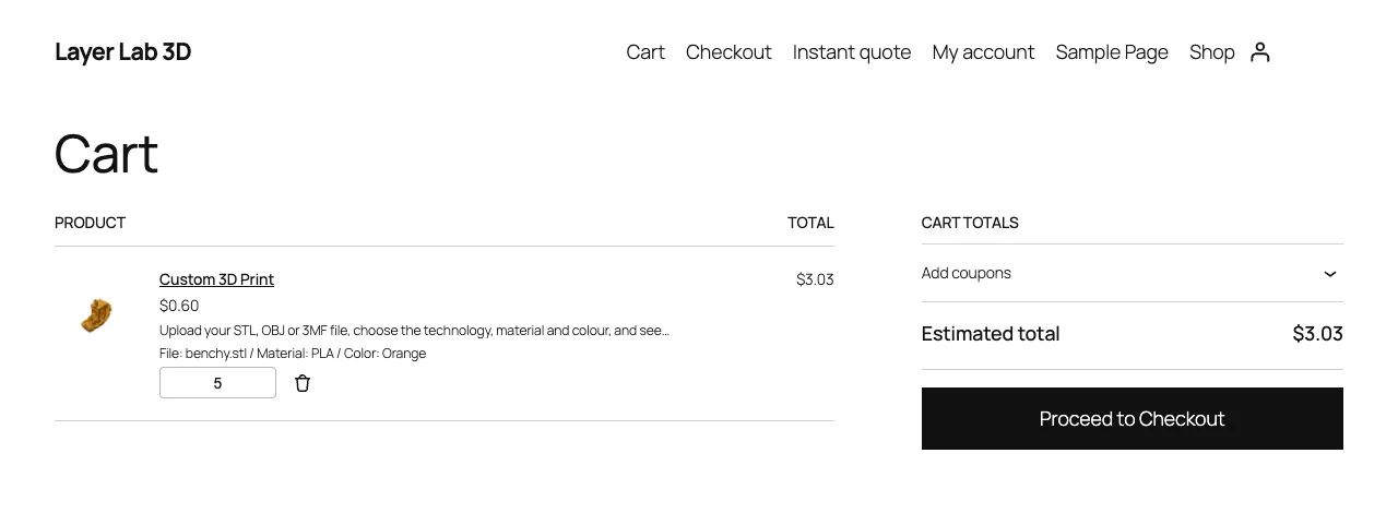 WooCommerce sepetinde model küçük resmi ve kilitli adetle teklifli parça